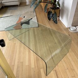 Glass Waterfall Coffee Table 