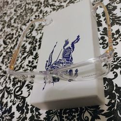 White Burberry Glasses 