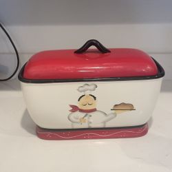 Chef Ceramic Bread Box / Canister