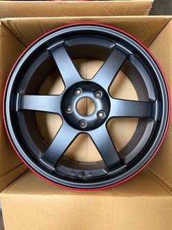 Genuine Volk TE37 Time Attack 18x8.5 +50 5x114.3 (Set Of 2) USED