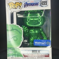 Funko Pop! Marvel Avengers Endgame: (Green Chrome) Hulk #499 (Walmart Exclusive)