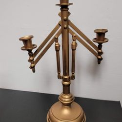 Vintage Art Deco Brass Candlestick with Moveable Arms AA -4
