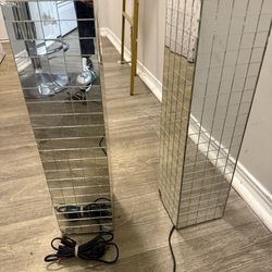 Mirrored Tower Lamps-$25