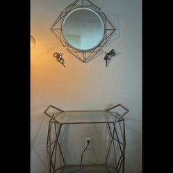 Bar Cart and matching Mirror 