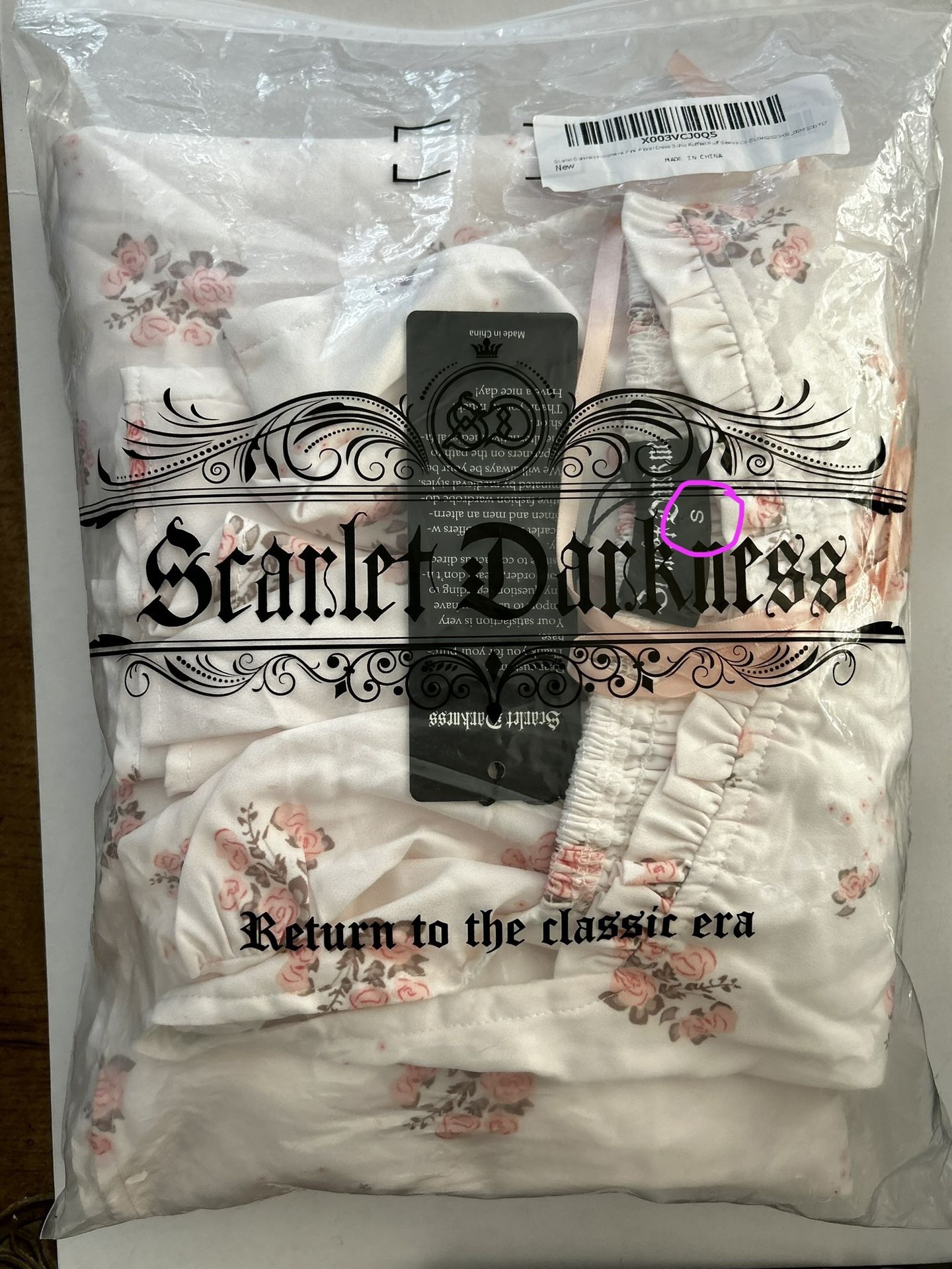 Beautiful, Classic but Elegant Scarlet Darkness Women's Cottagecore Dress