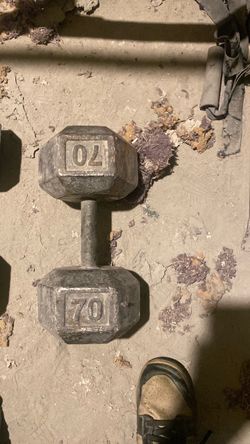 One 70lb dumbbell $30