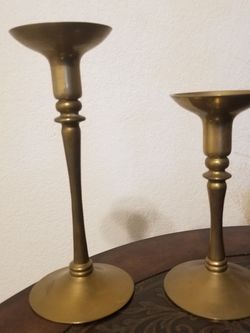 Sold Brass Candle Holders