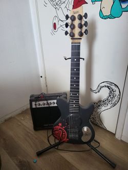 Guitar with amp