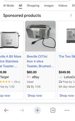 Breville CT75XL Ikon 4-Slice Toaster, Brushed Stainless Steel 