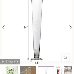 24 inch Trumpet Vases
