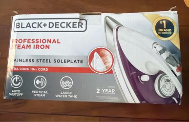 BLACK+DECKER Professional Steam Iron – Like New (Open Box)