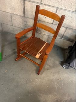 Kids wooden rocking chair