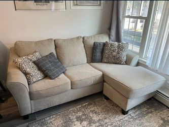 Modern Light Gray 92" Sectional Sofa with Reversible Chaise from Ashley Furniture