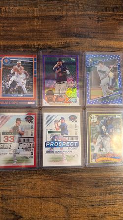 Baseball cards all numbered