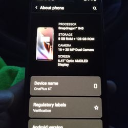 OnePlus 6t(128gig)... FACTORY UNLOCKED!!!...NO TRADE