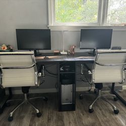 Two Person Desk (Chairs Included)