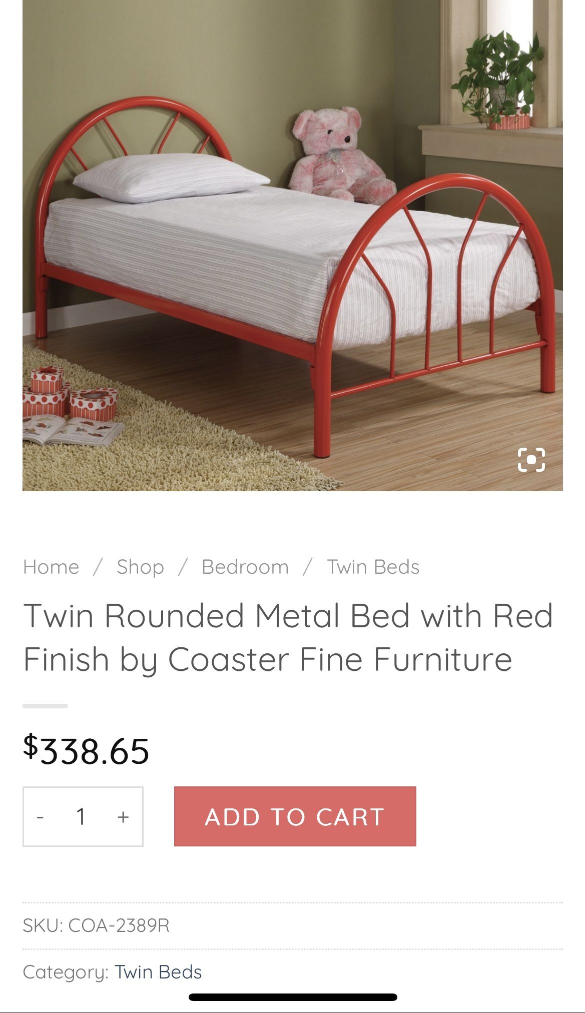 Red Twin Bed Frame