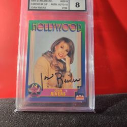 Joan Rivers Autographed 1991 Starline Hollywood #198 Authentic Signed Auto UCG 10/8