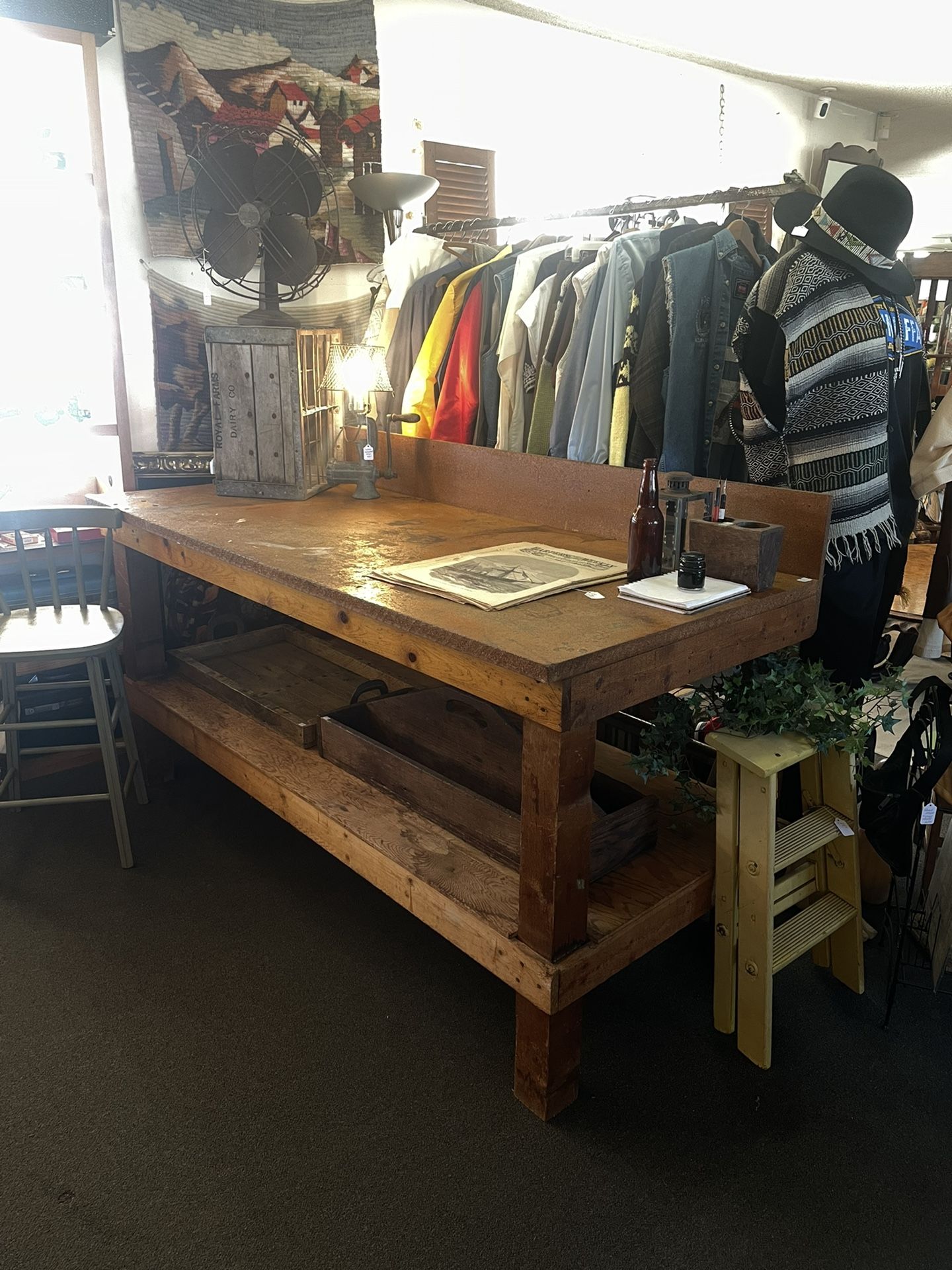 Vintage Wood Work Table for Sale in Covina, CA - OfferUp