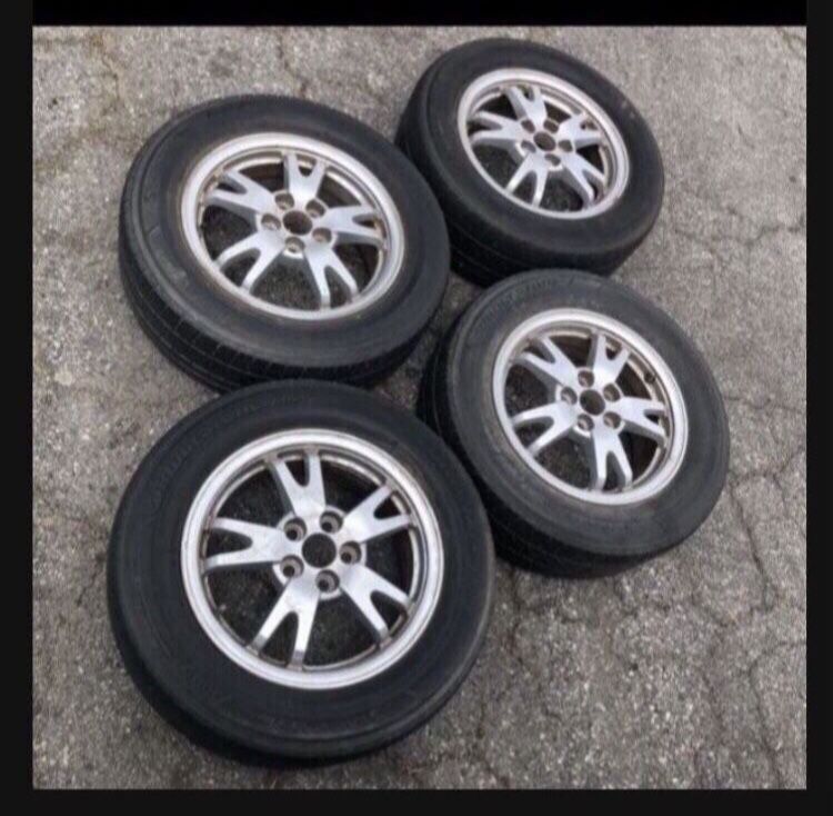 4 — 195/65r15 5x100 5x3.94 Stock Toyota Prius Corolla Impreza Crosstrek Wheels Rims Tires !!!!!