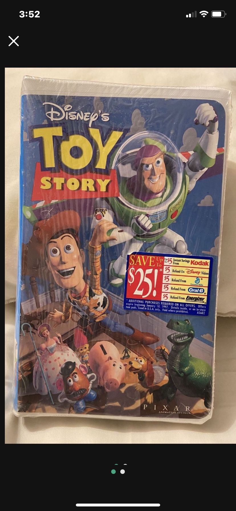 Toy Story (VHS, 1995) Walt Disney Pixar  6703 - Brand New Sealed