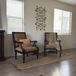 Beautiful Large Wooden Lounge Chairs $120 for both