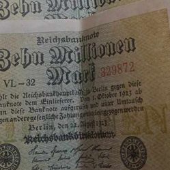 1923 10,000,000 German Mark