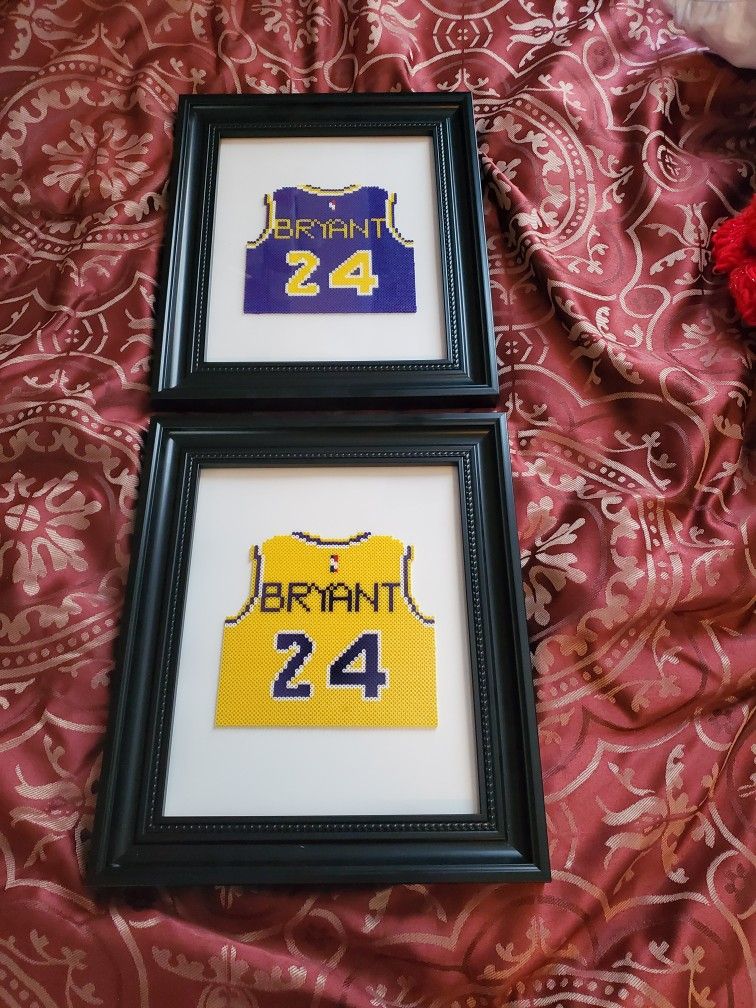 8x10 Frame Kobe Jersey MINI PERLER BEADS
