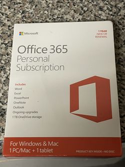 Microsoft Office 365 Personal Subscription 1 Year