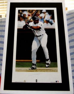Frank Thomas autographed Chicago White Sox lithograph custom framed
