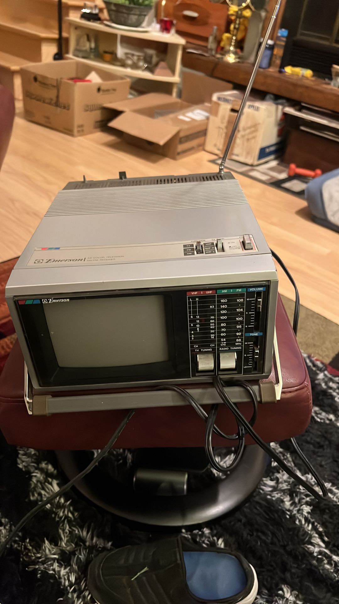 Vintage portable tv/am/fm receiver