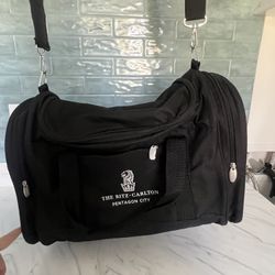 NWT Black Duffle Bag with logo for Ritz Carlton Pentagon City