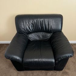 Black Leather Sofa Chair