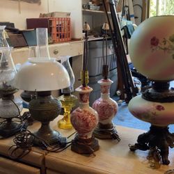 Vintage Antiques , Glassware, Lamps