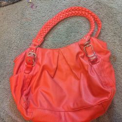Large Pink Purse With Braided Handles/Smoke Free House 