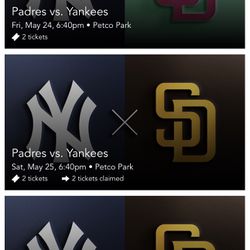 (FRIDAY-SUNDAY) (PAIR) New York Yankees vs San Diego Padres 