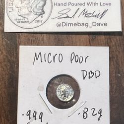 Micro Poured Silver Coin