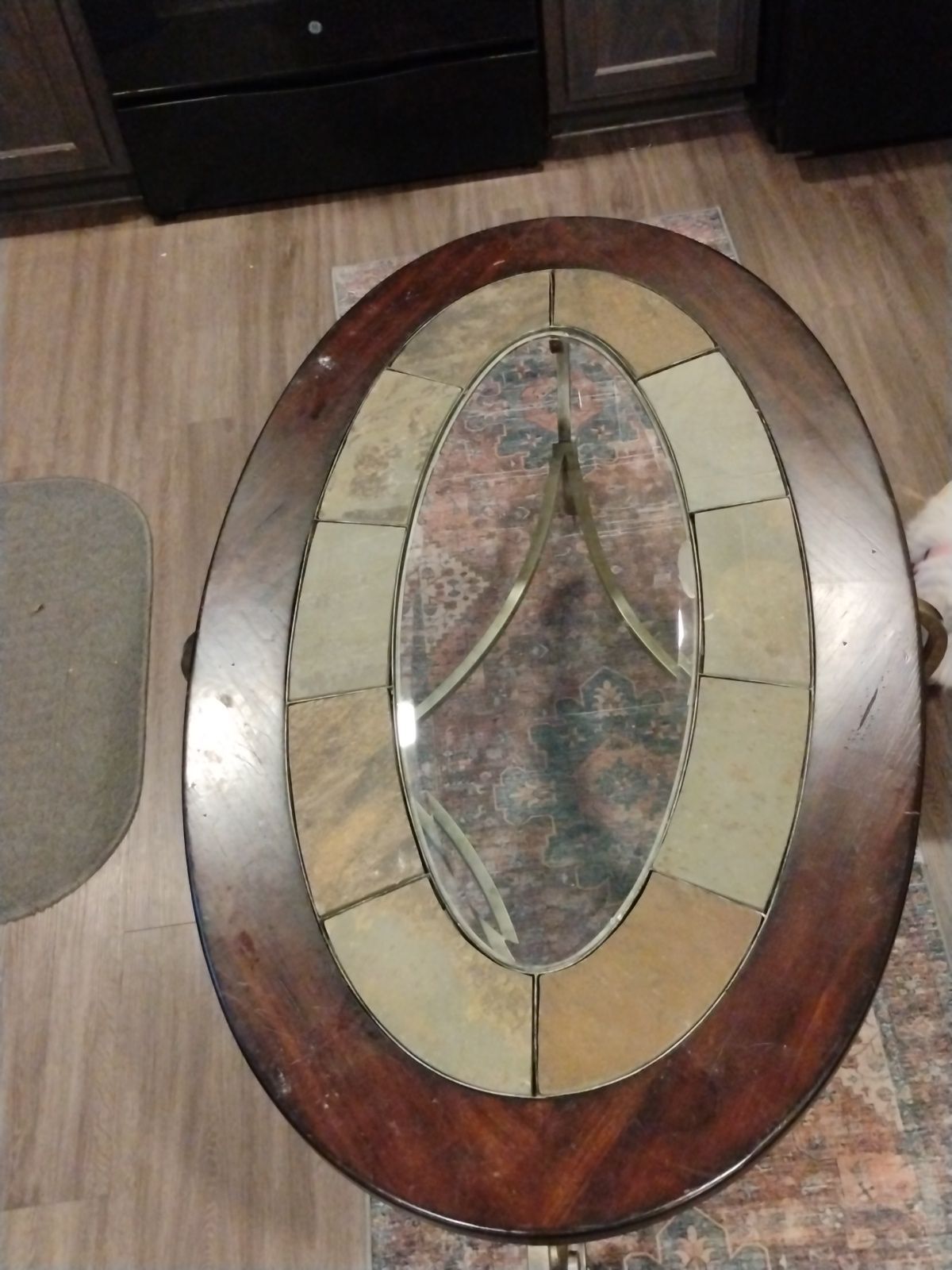 Glasstop coffee table