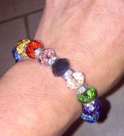 Fun glass bead bracelet!