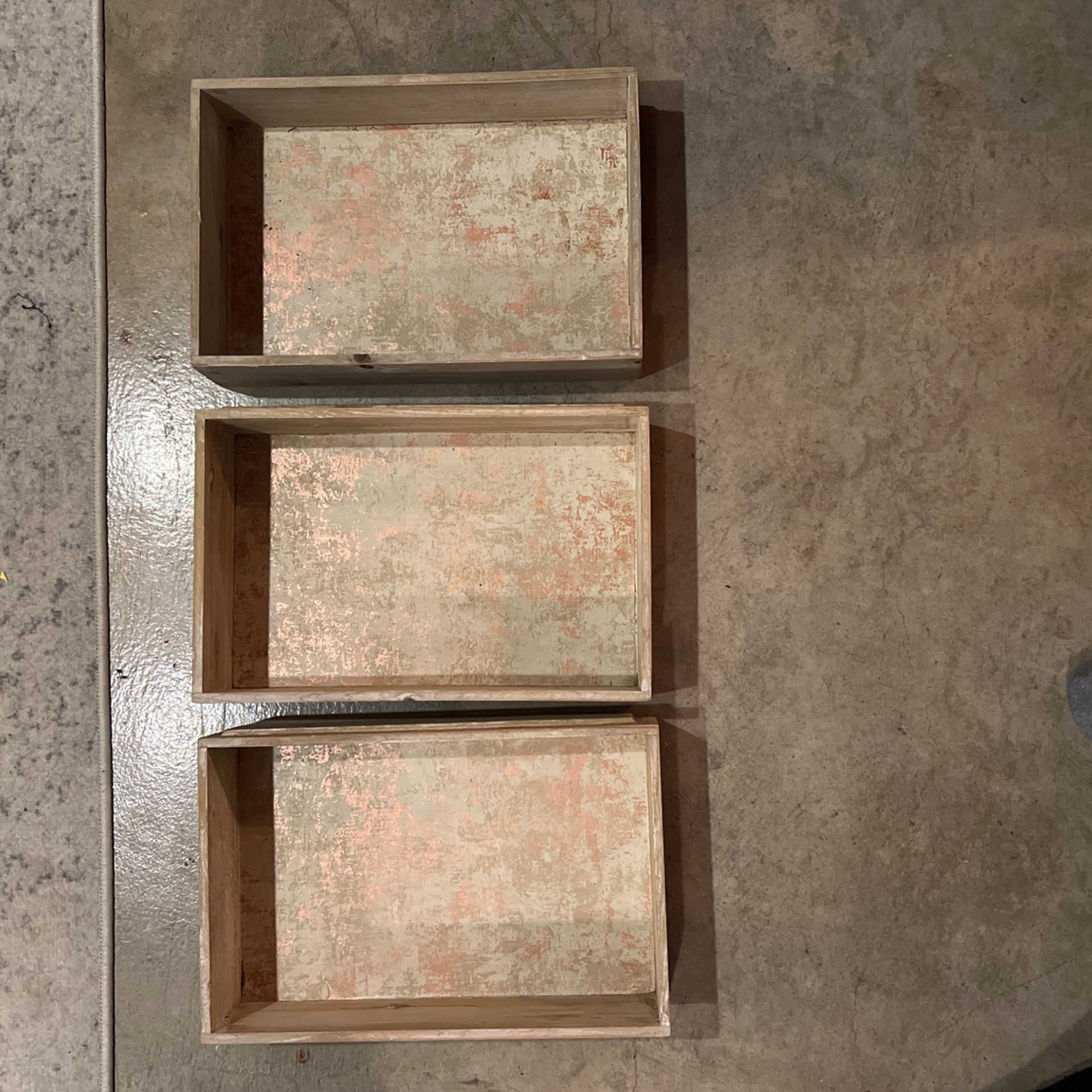 Wooden Box/Tray (Quantity = 3)