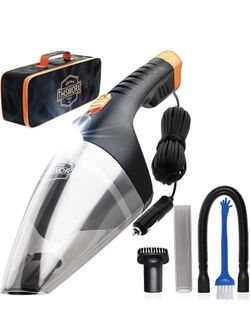 ThisWorx Car Vacuum Cleaner 2.0 - Portable Handheld Mini Vacuum Cleaner W/ 16ft Cord, Bag, & Attachments - Small Vacuum for Car, RV, Boats, Travel