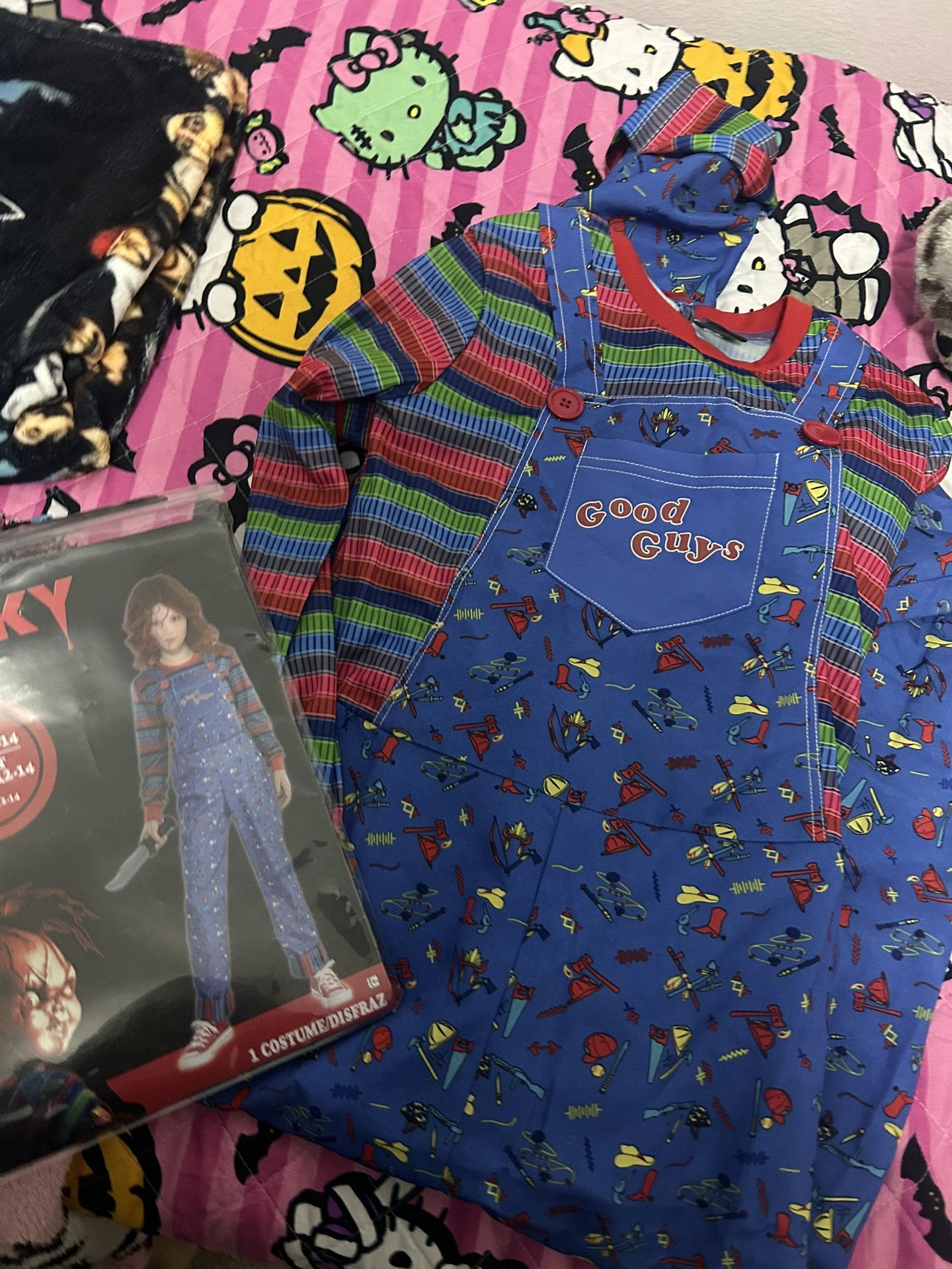 CHUCKY COSTUME GIRL (12-14) JUMPSUIT ONLY NO KNIFE NO WIG