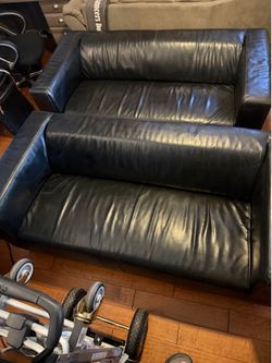 2-IKEA Klippan Leather Sofa