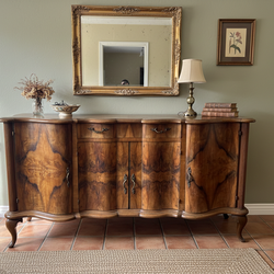 Antique 19th Century Burl Wood Sideboard / Buffet