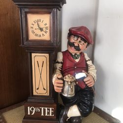 Golf  Clock  Antique 