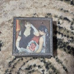 Vintage Metal Trinket Box 