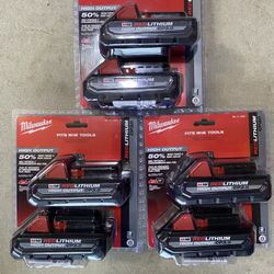 MILWAUKEE M18 RED LITHIUM HIGH OUTPUT CP3.0 BATTERIES 