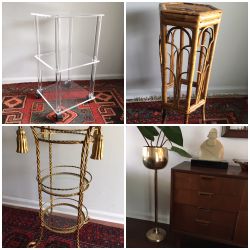 Vintage Pedestal Plant Stands Tables- PRICES IN LISTING  