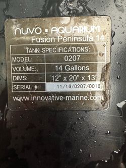 Nuvo saltwater aquarium