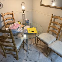 Glass Table And Chairs